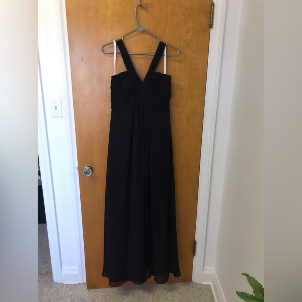 Black Chiffon Bridesmaids Dress